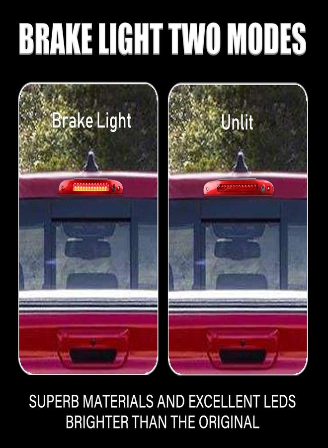 ILONPA LED 3rd Third High Mount Tail Brake Light For 2002-2010 FORD EXPLORER, 2008-2012 Ford Escape (Chrome Housing Red Lens) - Image 2